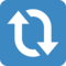 Clockwise Vertical Arrows emoji on Twitter